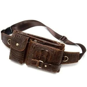 New Fanny Pack, Waist Bag for Travel Outdoor Deep Brown